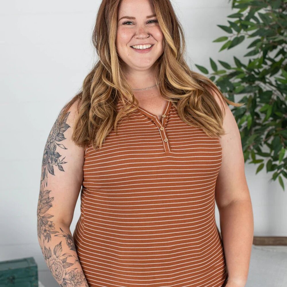 Addison Tank - Rust Stripe - Picture 2 of 4